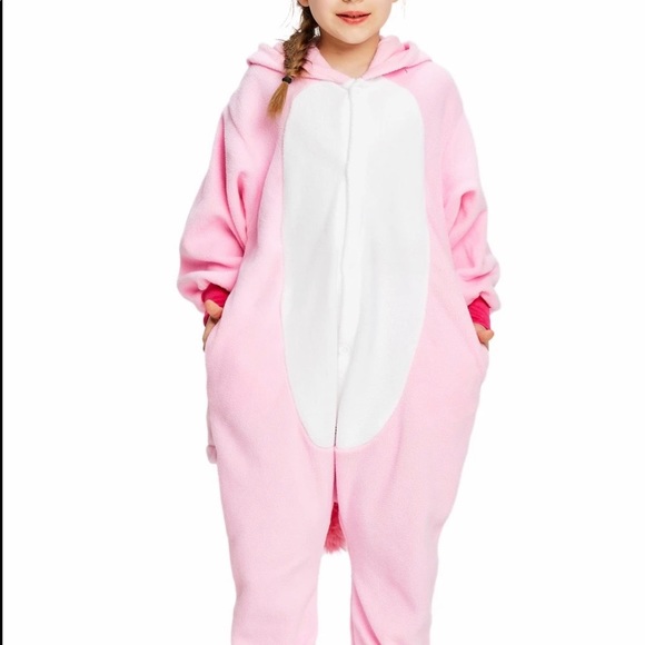 💥2xHP PINK UNICORN FLEECE PAJAMAS FOR GIRLS SZ 5 🦄 - Picture 4 of 4